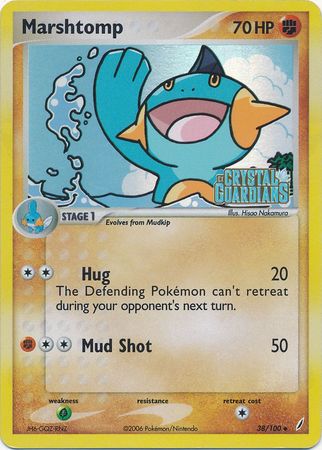 Marshtomp (38/100) (Stamped) [EX: Crystal Guardians] | Gear Gaming Bentonville
