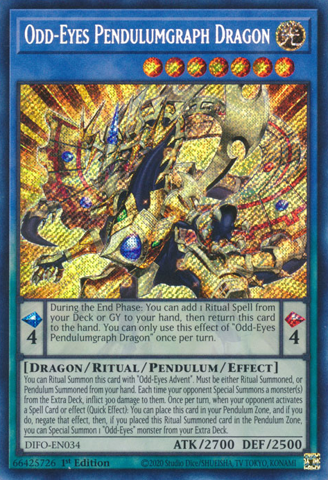 Odd-Eyes Pendulumgraph Dragon [DIFO-EN034] Secret Rare | Gear Gaming Bentonville