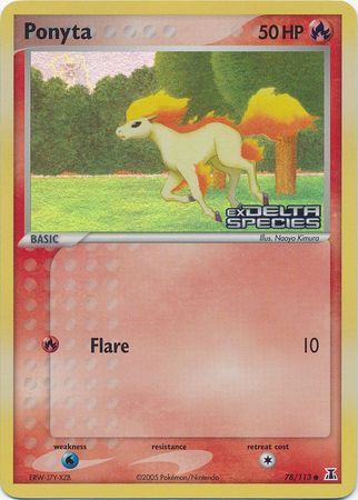 Ponyta (78/113) (Stamped) [EX: Delta Species] | Gear Gaming Bentonville