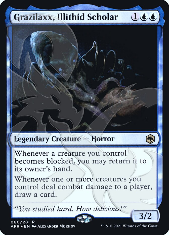 Grazilaxx, Illithid Scholar (Ampersand Promo) [Dungeons & Dragons: Adventures in the Forgotten Realms Promos] | Gear Gaming Bentonville