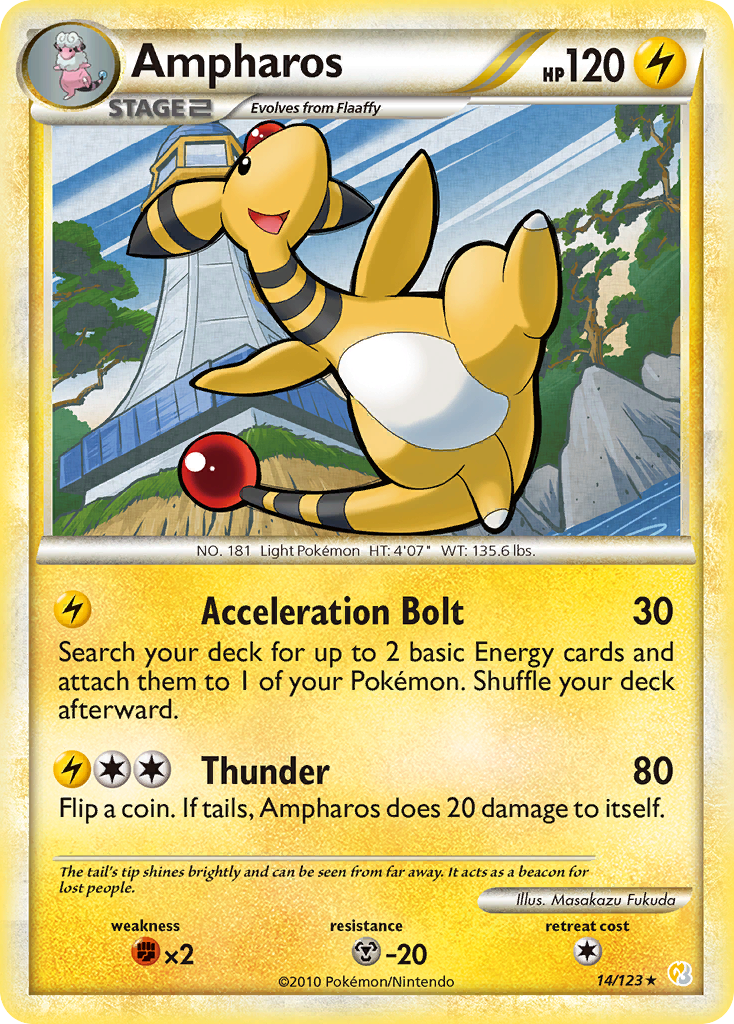 Ampharos (14/123) [HeartGold & SoulSilver: Base Set] | Gear Gaming Bentonville