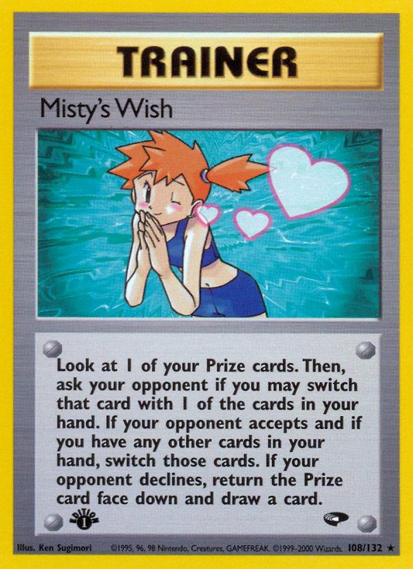 Misty's Wish (108/132) [Gym Challenge 1st Edition] | Gear Gaming Bentonville