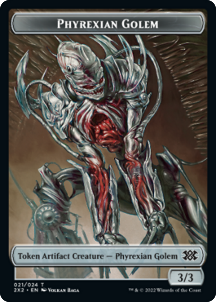 Drake // Phyrexian Golem Double-sided Token [Double Masters 2022 Tokens] | Gear Gaming Bentonville