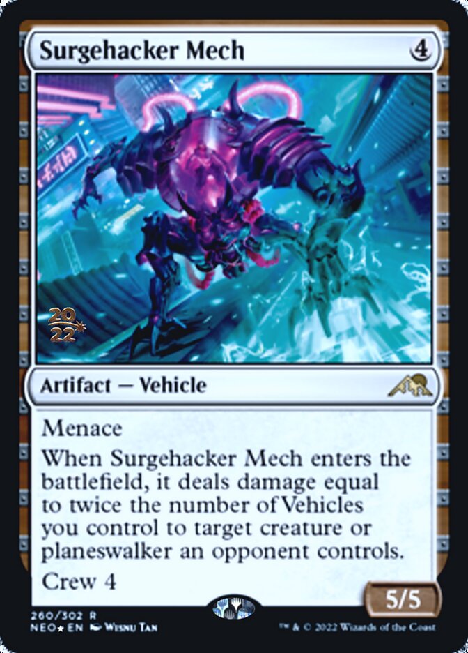 Surgehacker Mech [Kamigawa: Neon Dynasty Prerelease Promos] | Gear Gaming Bentonville