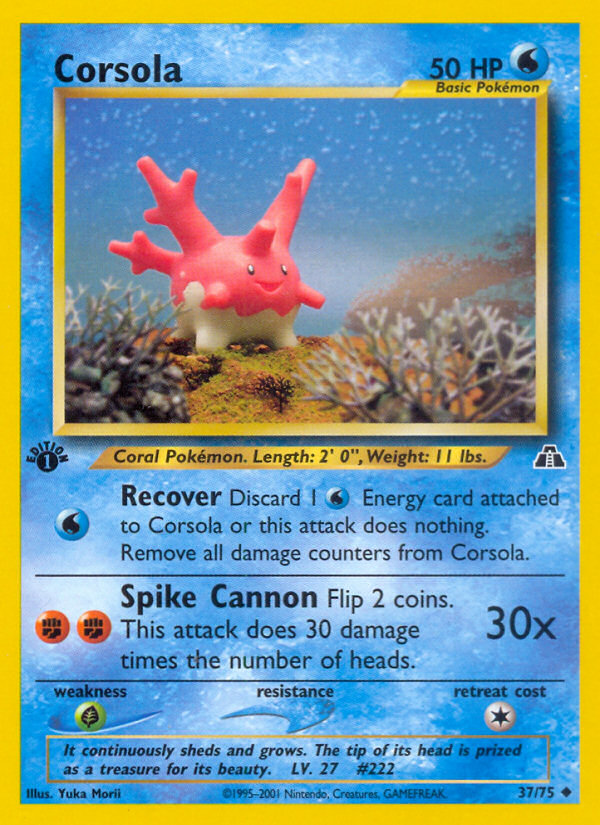 Corsola (37/75) [Neo Discovery 1st Edition] | Gear Gaming Bentonville