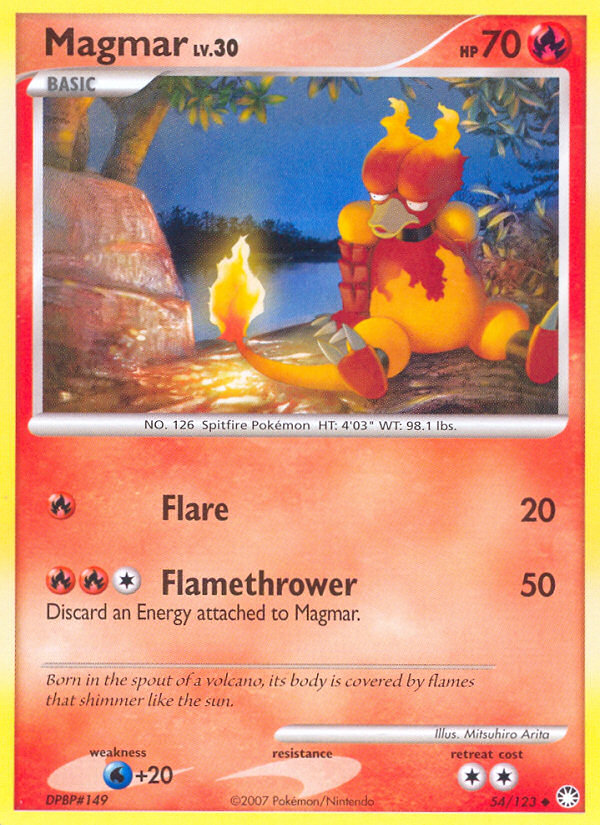 Magmar (54/123) [Diamond & Pearl: Mysterious Treasures] | Gear Gaming Bentonville