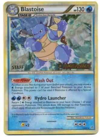 Blastoise (13/95) (Staff Prerelease Promo) [HeartGold & SoulSilver: Black Star Promos] | Gear Gaming Bentonville