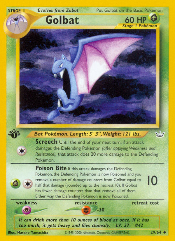 Golbat (29/64) [Neo Revelation 1st Edition] | Gear Gaming Bentonville