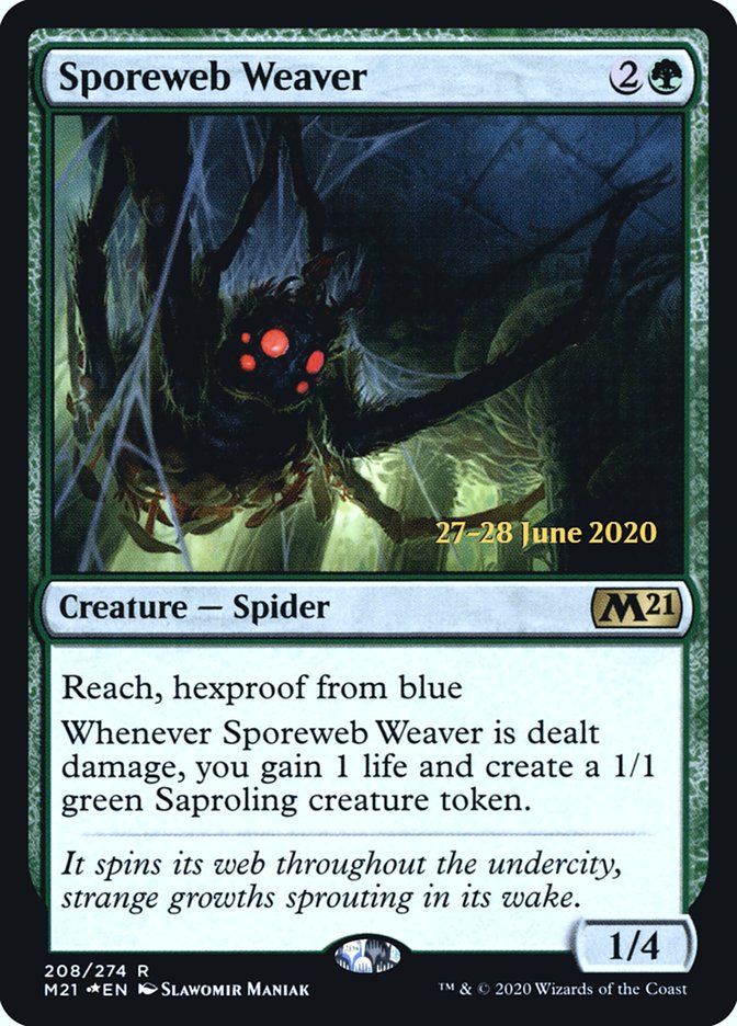 Sporeweb Weaver  [Core Set 2021 Prerelease Promos] | Gear Gaming Bentonville