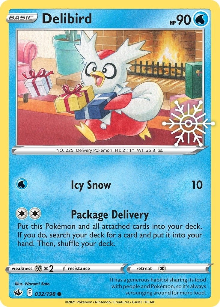 Delibird (032/198) (Holiday Calendar) [Sword & Shield: Chilling Reign] | Gear Gaming Bentonville