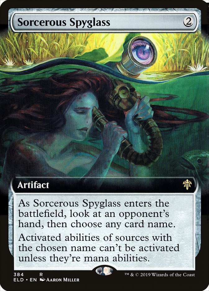 Sorcerous Spyglass (Extended Art) [Throne of Eldraine] | Gear Gaming Bentonville