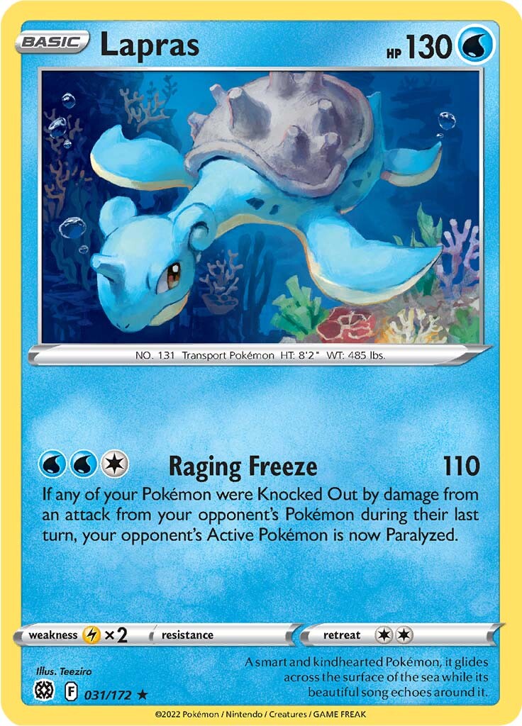 Lapras (031/172) [Sword & Shield: Brilliant Stars] | Gear Gaming Bentonville