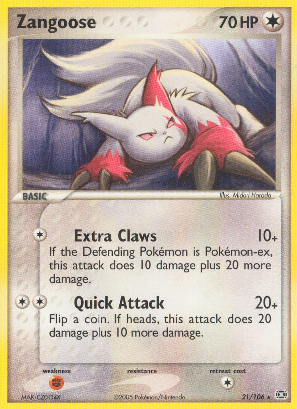 Zangoose (21/106) [EX: Emerald] | Gear Gaming Bentonville