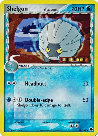 Shelgon (38/101) (Delta Species) (Stamped) [EX: Dragon Frontiers] | Gear Gaming Bentonville