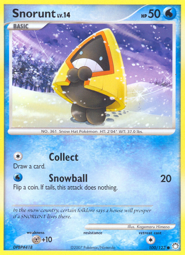 Snorunt (100/123) [Diamond & Pearl: Mysterious Treasures] | Gear Gaming Bentonville