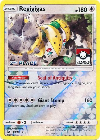 Regigigas (84/111) (League Promo 2nd Place) [Sun & Moon: Crimson Invasion] | Gear Gaming Bentonville