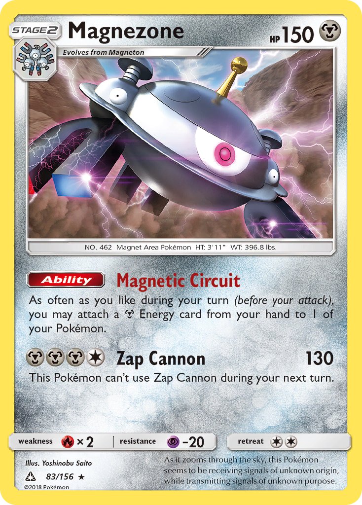 Magnezone (83/156) (Prerelease Kit Exclusive) (Theme Deck Exclusive) [Sun & Moon: Ultra Prism] | Gear Gaming Bentonville