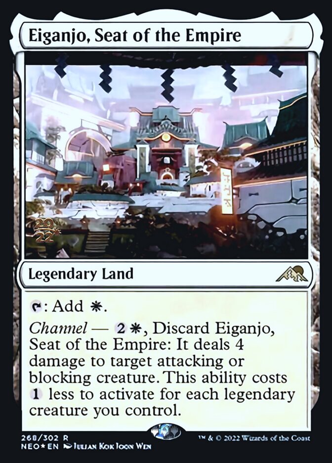 Eiganjo, Seat of the Empire [Kamigawa: Neon Dynasty Prerelease Promos] | Gear Gaming Bentonville