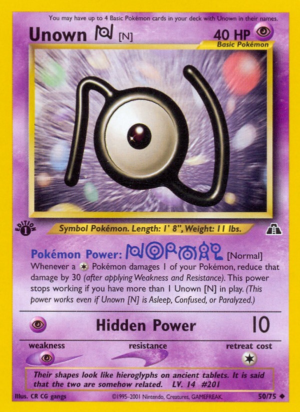 Unown [N] (50/75) [Neo Discovery 1st Edition] | Gear Gaming Bentonville