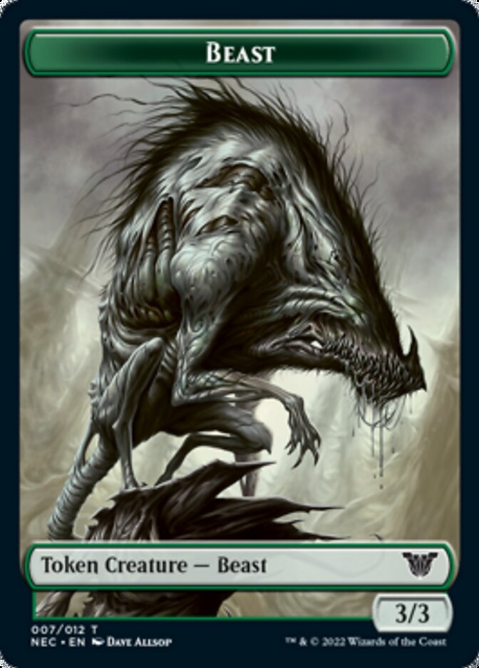 Beast // Treasure Double-sided Token [Kamigawa: Neon Dynasty Commander Tokens] | Gear Gaming Bentonville