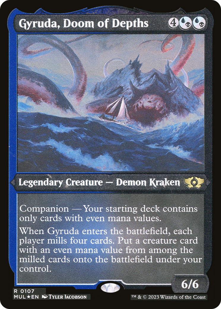 Gyruda, Doom of Depths (Foil Etched) [Multiverse Legends] | Gear Gaming Bentonville