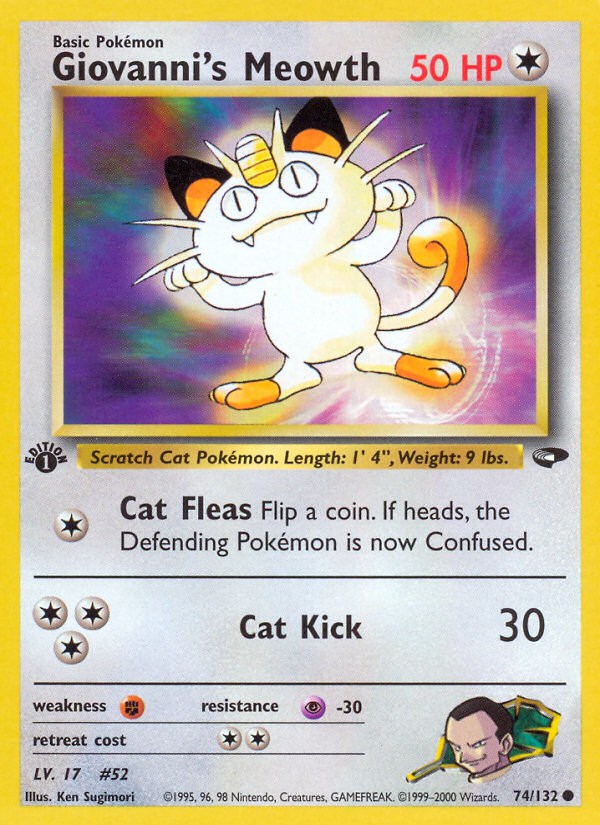 Giovanni's Meowth (74/132) [Gym Challenge 1st Edition] | Gear Gaming Bentonville