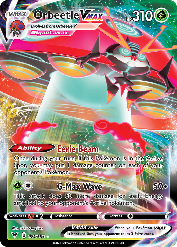 Orbeetle VMAX (021/185) [Sword & Shield: Vivid Voltage] | Gear Gaming Bentonville