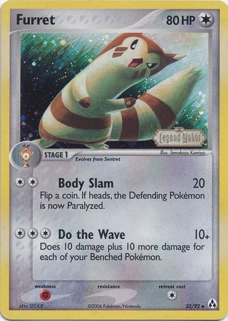 Furret (33/92) (Stamped) [EX: Legend Maker] | Gear Gaming Bentonville