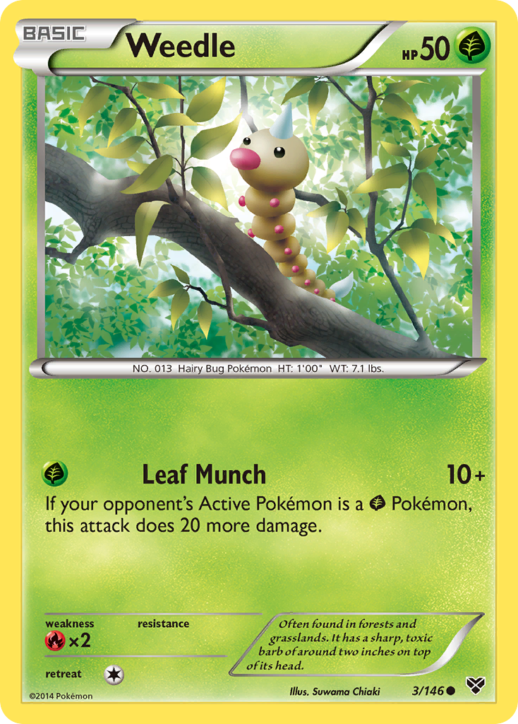 Weedle (3/146) [XY: Base Set] | Gear Gaming Bentonville