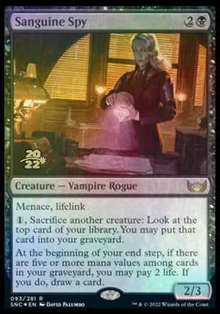 Sanguine Spy [Streets of New Capenna Prerelease Promos] | Gear Gaming Bentonville