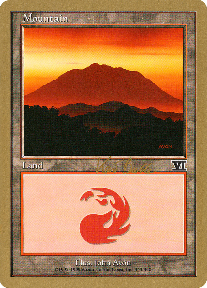 Mountain (kb343) (Kai Budde) [World Championship Decks 1999] | Gear Gaming Bentonville