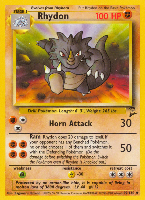 Rhydon (59/130) [Base Set 2] | Gear Gaming Bentonville