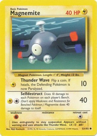 Magnemite (53/102) [Base Set Unlimited] | Gear Gaming Bentonville