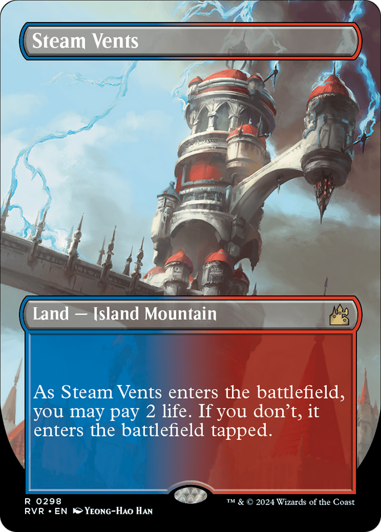 Steam Vents (Borderless) [Ravnica Remastered] | Gear Gaming Bentonville