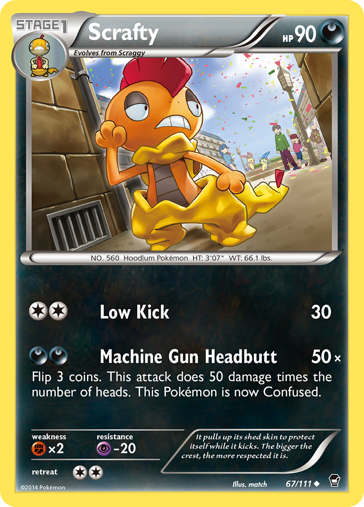 Scrafty (67/111) [XY: Furious Fists] | Gear Gaming Bentonville