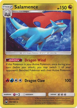 Salamence (106/168) (Cosmos Holo) [Sun & Moon: Celestial Storm] | Gear Gaming Bentonville