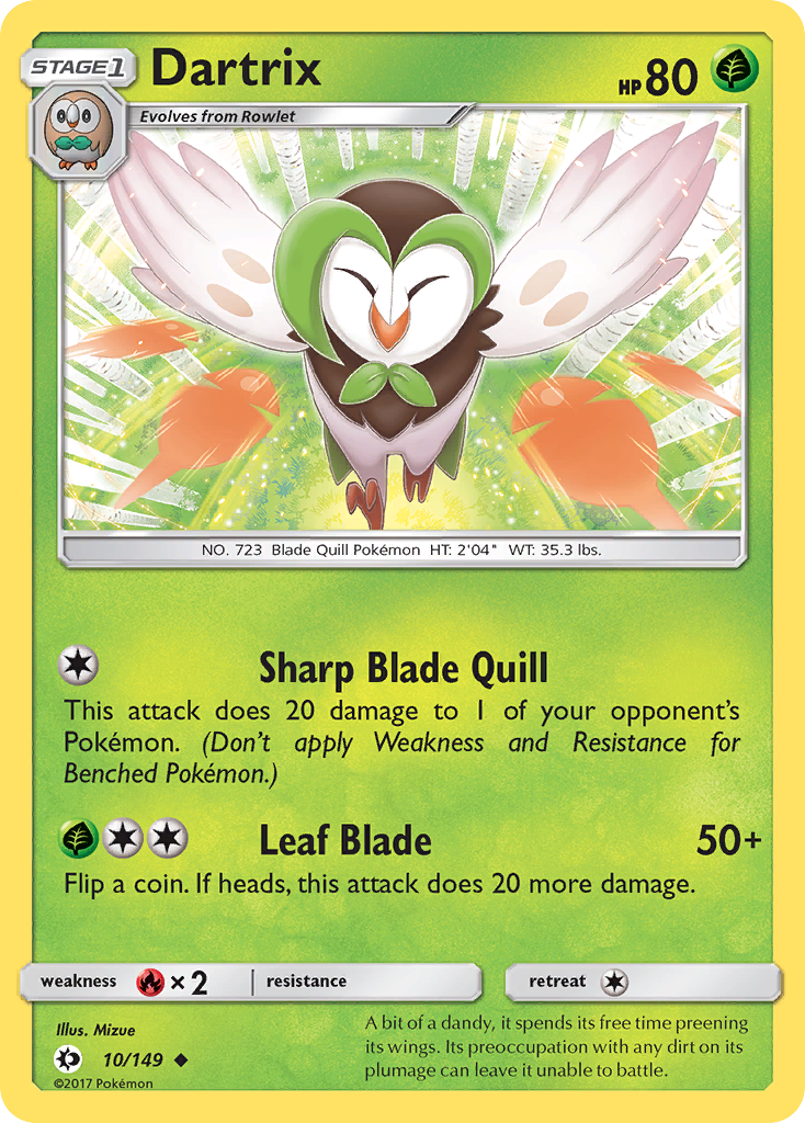 Dartrix (10/149) [Sun & Moon: Base Set] | Gear Gaming Bentonville