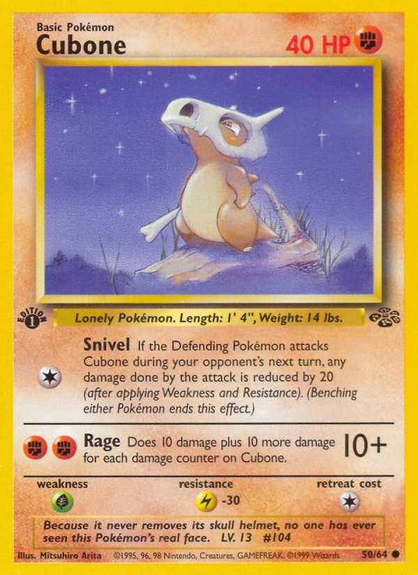 Cubone (50/64) [Jungle 1st Edition] | Gear Gaming Bentonville