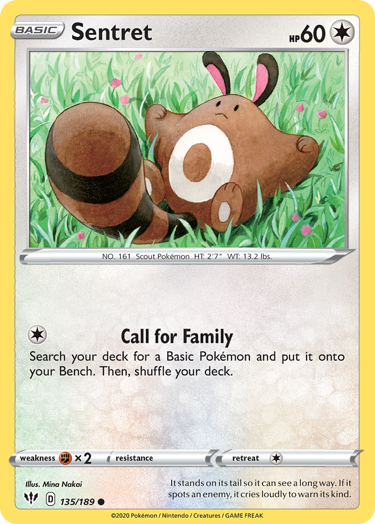 Sentret (135/189) [Sword & Shield: Darkness Ablaze] | Gear Gaming Bentonville