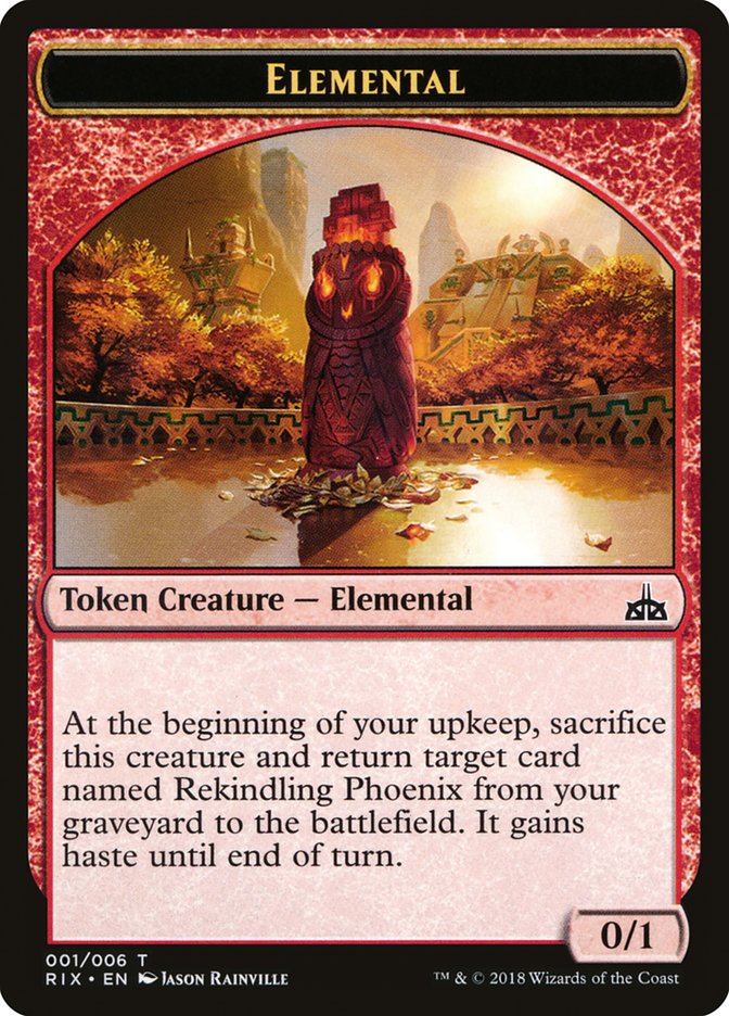 Elemental (001/006) [Rivals of Ixalan Tokens] | Gear Gaming Bentonville