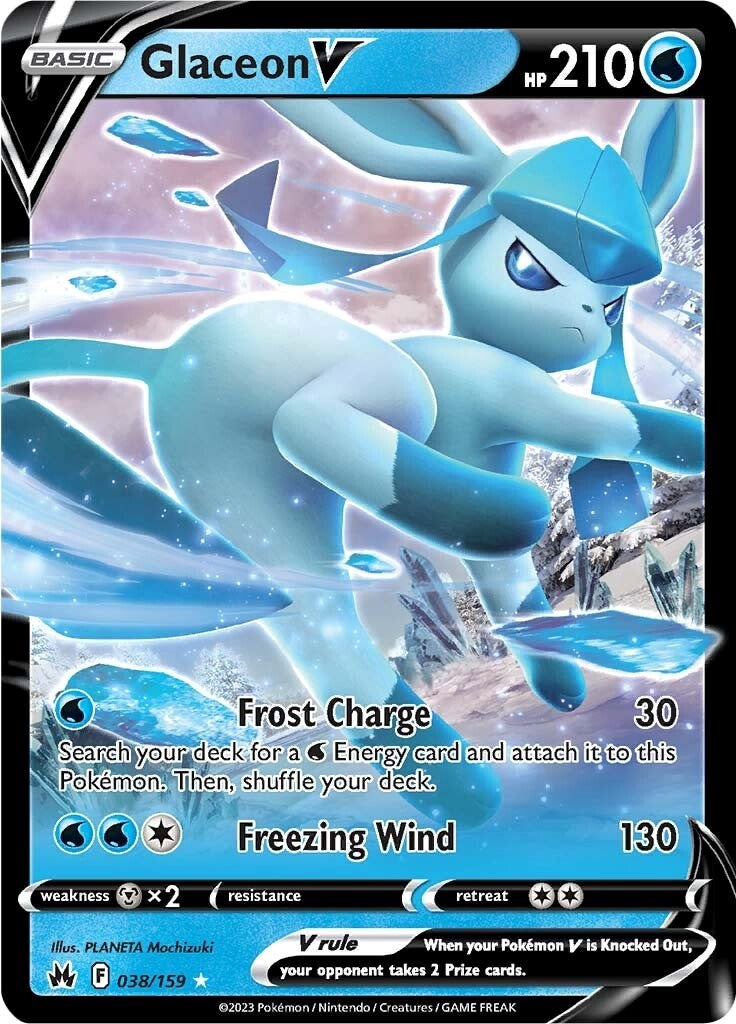 Glaceon V (038/159) [Sword & Shield: Crown Zenith] | Gear Gaming Bentonville