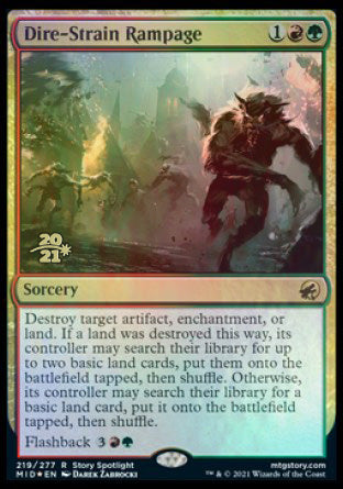 Dire-Strain Rampage [Innistrad: Midnight Hunt Prerelease Promos] | Gear Gaming Bentonville