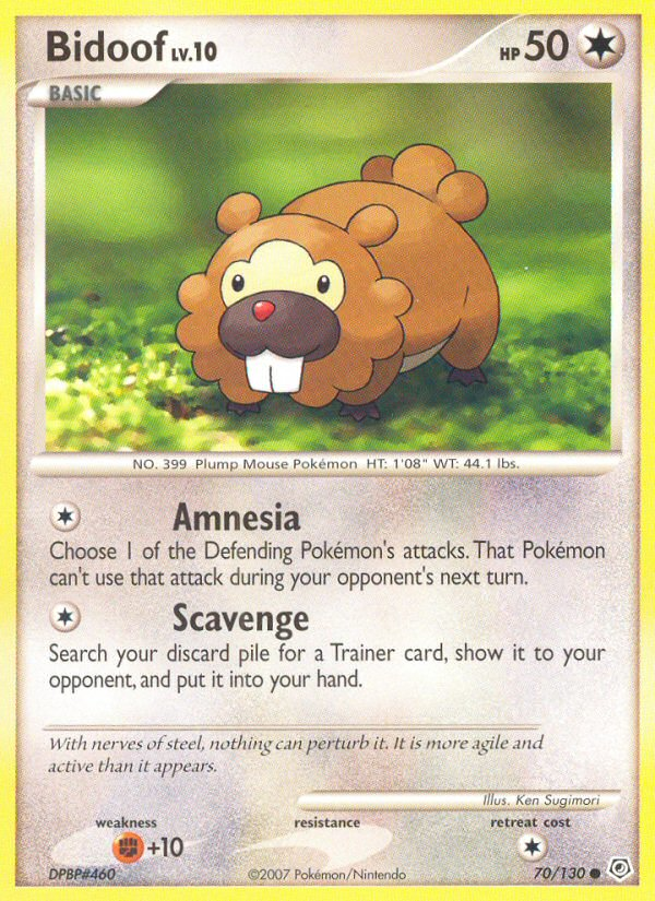 Bidoof (70/130) [Diamond & Pearl: Base Set] | Gear Gaming Bentonville