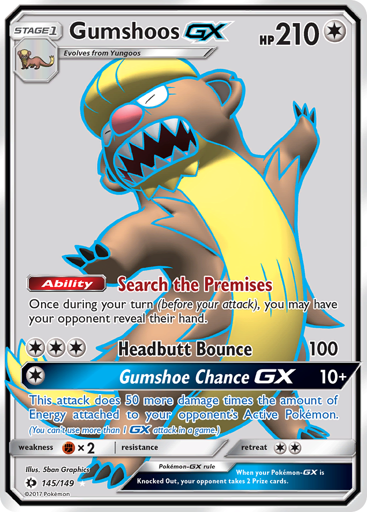 Gumshoos GX (145/149) [Sun & Moon: Base Set] | Gear Gaming Bentonville