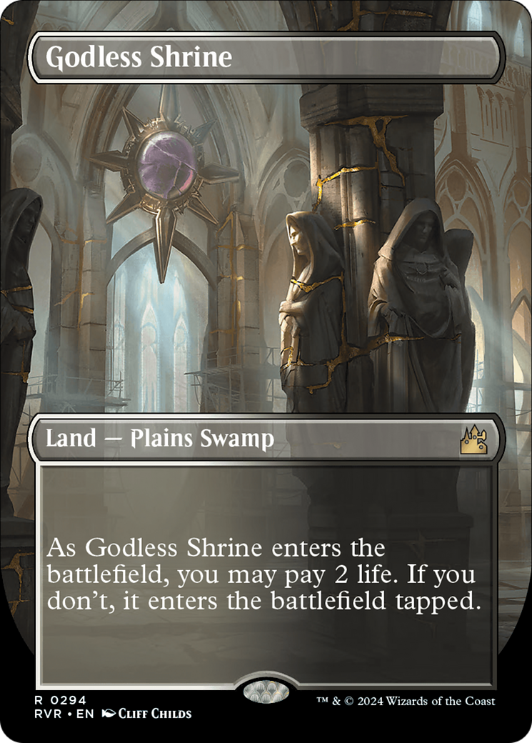 Godless Shrine (Borderless) [Ravnica Remastered] | Gear Gaming Bentonville