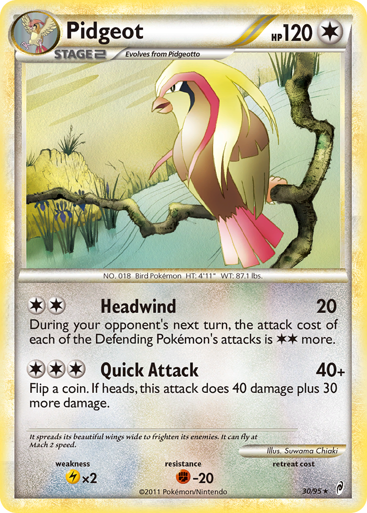 Pidgeot (30/95) [HeartGold & SoulSilver: Call of Legends] | Gear Gaming Bentonville