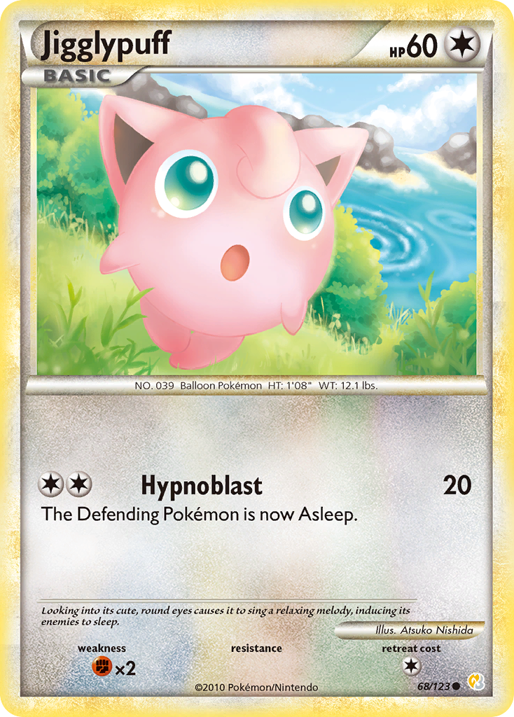 Jigglypuff (68/123) [HeartGold & SoulSilver: Base Set] | Gear Gaming Bentonville