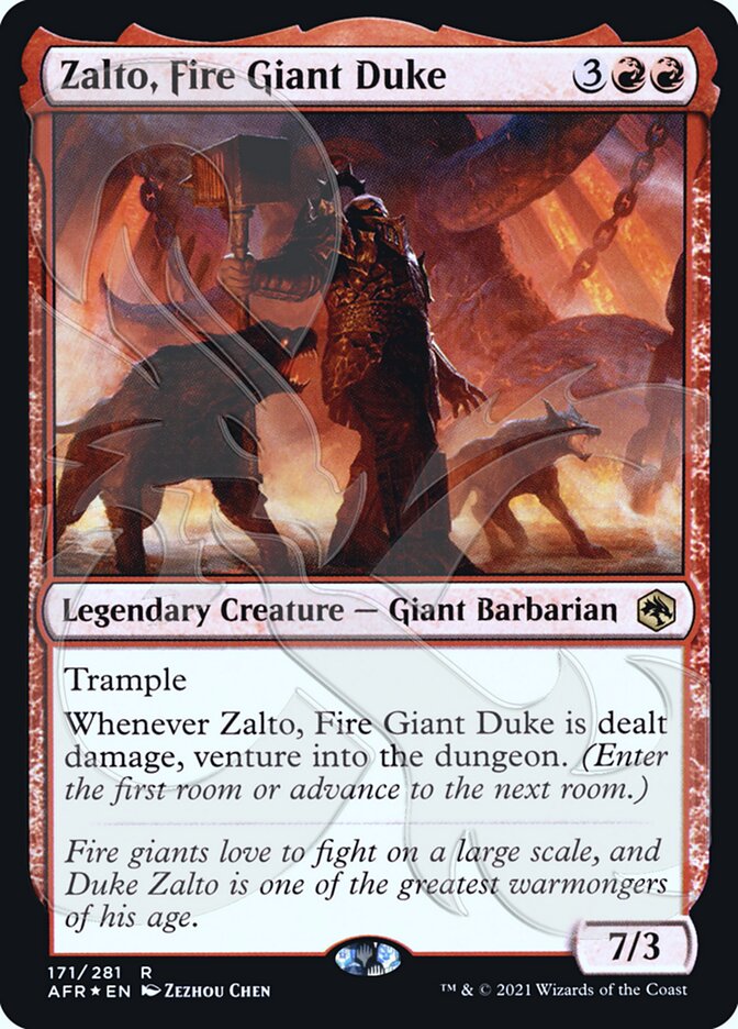 Zalto, Fire Giant Duke (Ampersand Promo) [Dungeons & Dragons: Adventures in the Forgotten Realms Promos] | Gear Gaming Bentonville