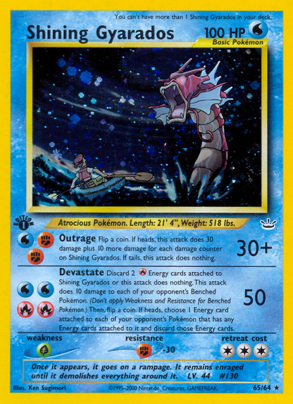 Shining Gyarados (65/64) [Neo Revelation 1st Edition] | Gear Gaming Bentonville