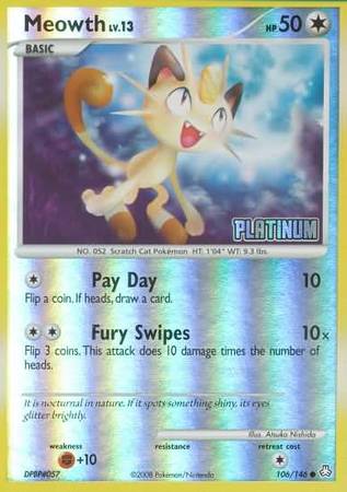 Meowth (106/146) [Burger King Promos: 2009 Collection] | Gear Gaming Bentonville